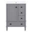 Meuble-lavabo autoportant de 61 cm de largeur avec tiroir compartimenté, rangement sur porte et comptoir en céramique-2051720360
