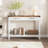 Wooden Entryway Table, Farmhouse Console Table With 2 Drawers, Sofa Table With Storage