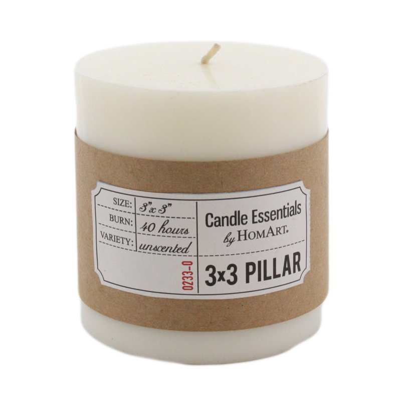 Unscented Pillar Candle
