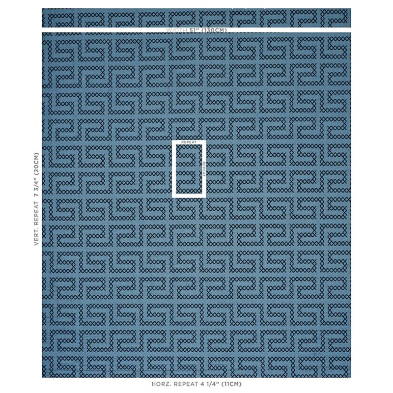 Tissu de broderie A Maze, Cadet
