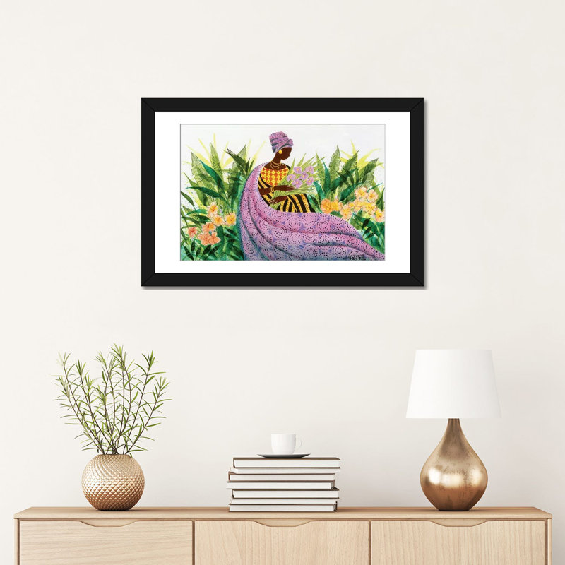 « reflection » par keith mallett, reproduction d’art sur toile, Papier d'art encadré noir, Blanc, H 24 po x l 32 po x P 1 po