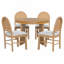Ensemble 5 pièces de table de salle à manger extensible avec chaises rembourrées pour les cuisines et les salles à manger modernes.