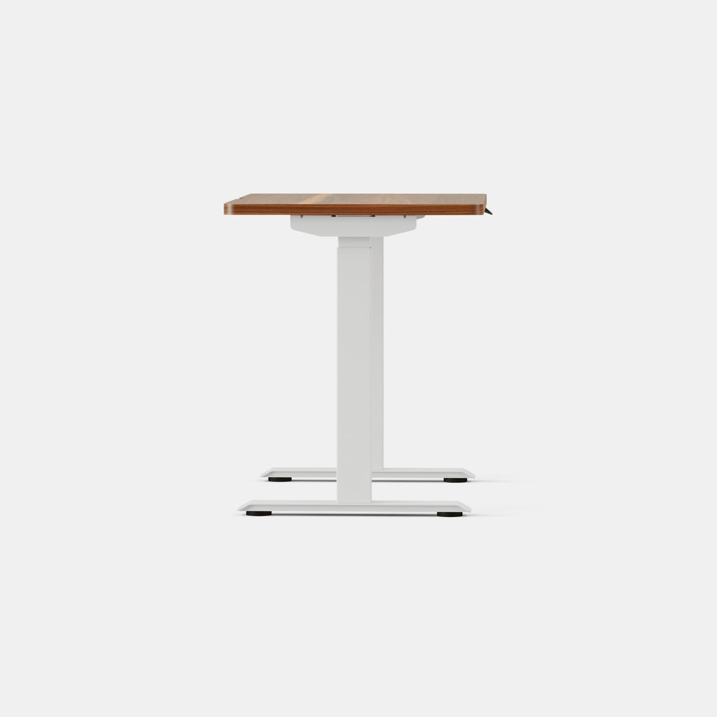 Duo Standing Desk, 47.3" H x 36" W x 24" D, White, Walnut