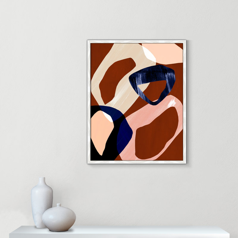 Loop I Print par Violets Print House, L 23,5 po x H 29,5 po, Impression encadrée, Grain de bois blanc