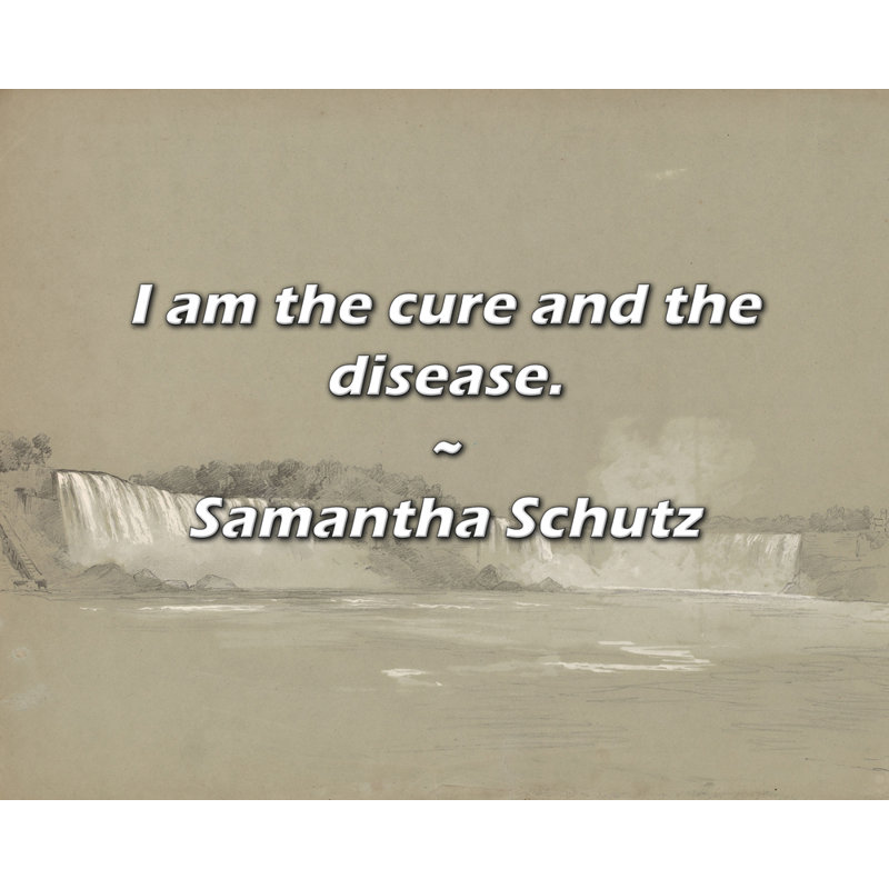 Citation de Samantha Schutz: «I am the remède et la maladie».
