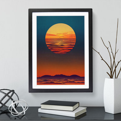Mountain Sunset Abstract No.2 - Framed Print