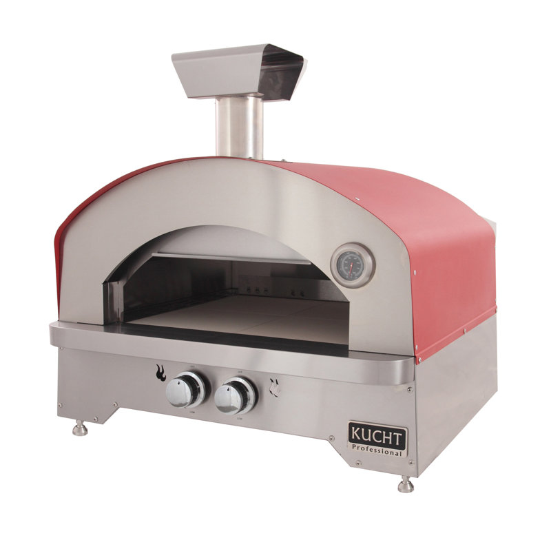 NAPOLI Outdoor Portable Propane Gas Pizza Oven in Red, Red