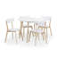 Aramis Round Solid Wood Base Dining Table-448976790-448976791