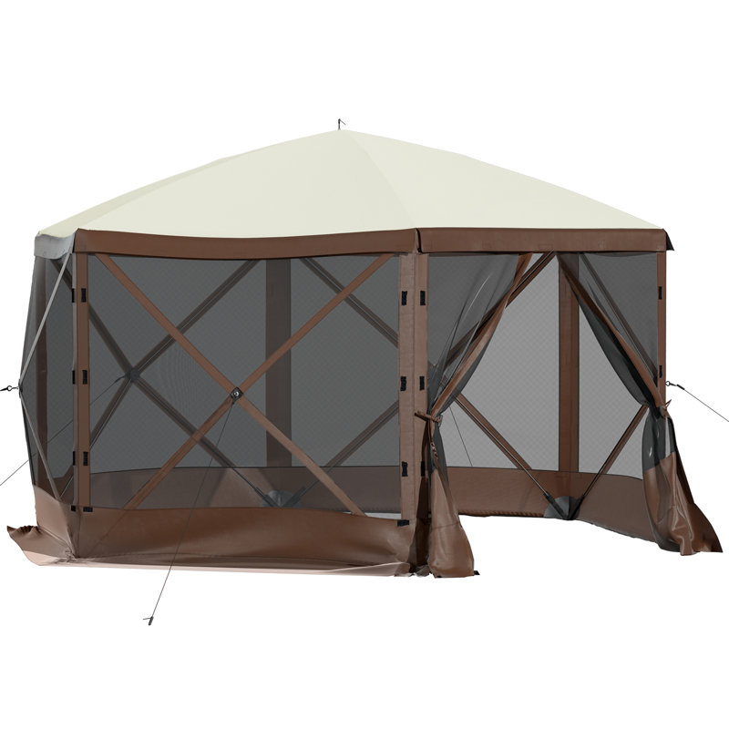 Pop-up Camping Gazebo Screen Tent, 10 ft x 10 ft