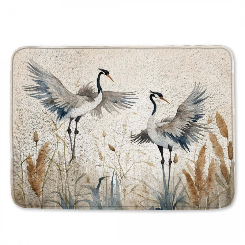 Tapis de bain Cranes, L 24 po x L 17 po