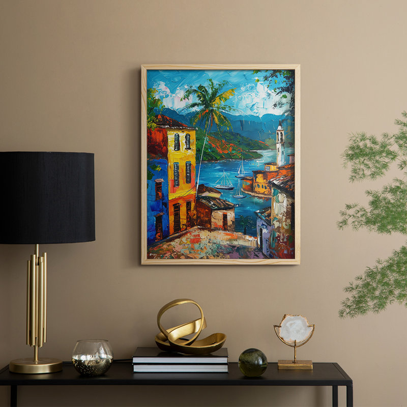 «NAUTICAL Series», impression encadrée en bois massif, Naturel, H 11 po x l 9 po