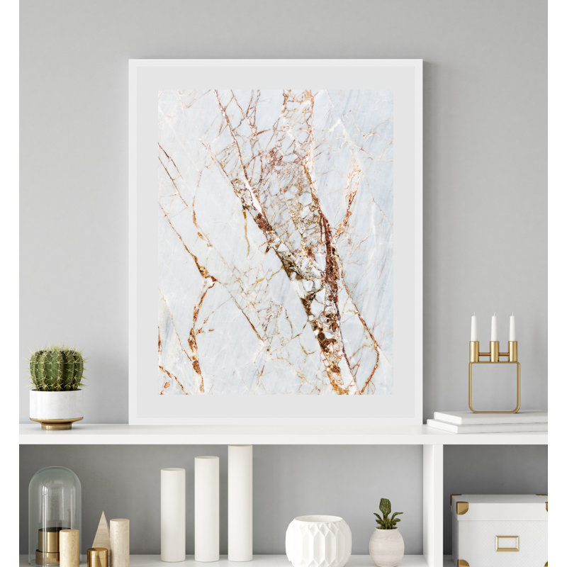Marble - Single Picture Frame Print, 50 cm H x 40 cm W