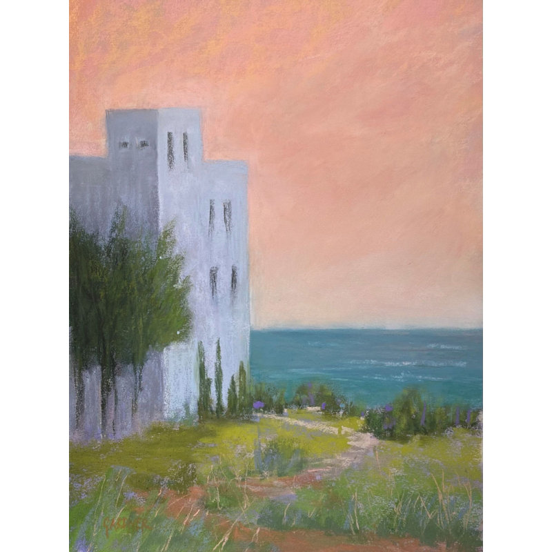 Terranea par Dina Gardner - Peinture, Toile encadrée noire, Pas de tapis, H 24 po x l 18 po