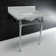 Marble Rectangle Widespread Console Bathroom Sink with Overflow