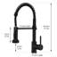 Robinet rétractable noir mat pour évier de cuisine - facile à installer, fuite réduite, débit d'eau multifonctionnel avec corrosion par pulvérisation, conception à fuites, réglable