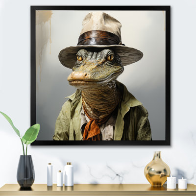 Countryside alligatorin suit  I - Alligator Large Wall Art