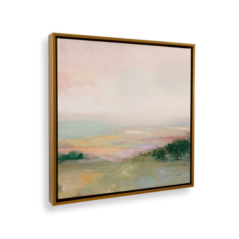 Vallée sombre et brillante, Impression encadrée sans passe-partout, Doré, H 30 po x l 30 po x P 1,25 po