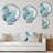 Celestial Gold And Blue Marble Pattern - Marble  Wall Clock-101236419