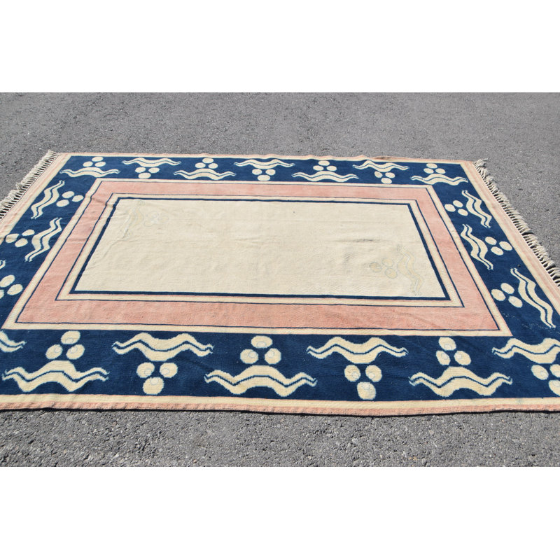 Vintage Large Turkish Anatolian Rug in Beige for Dining Room or Bedroom Decor