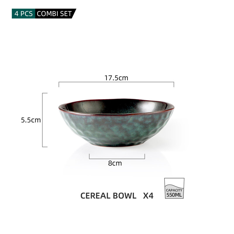  550ml Cereal Bowl, Forest Green