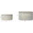 Set Of 2 Round Decorative Cement Lids Boxes