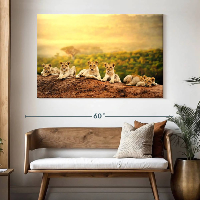 Brampt Young Lions, 34" H x 51" W