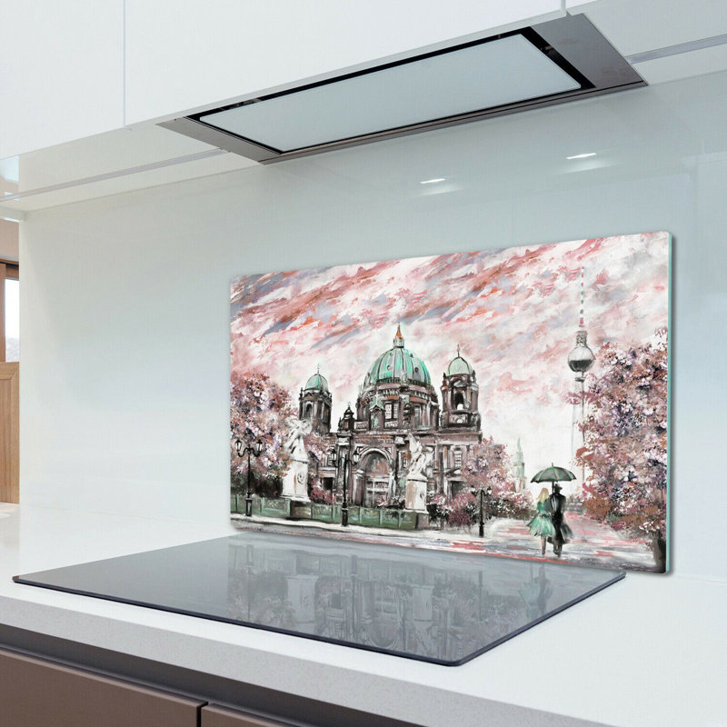 Dissay Tempered Glass Church Chopping Board, 52cm x 60cm