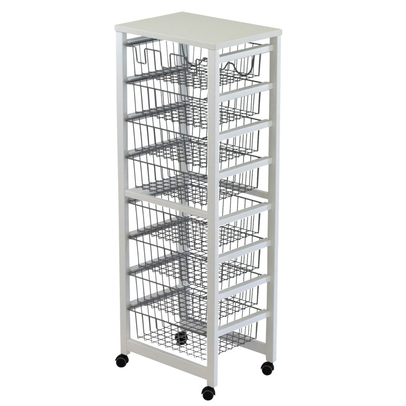 Bowles Solid Wood Kitchen Cart, White