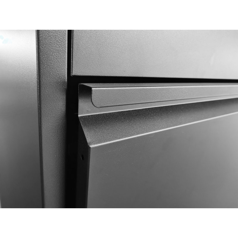 2 Drawer Metal Vertical File Cabinet With Lock For Office Home, Black