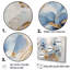 «Blue and Gold Minimalisme Pansy Delight» sur impression sur toile-97092883-97092884
