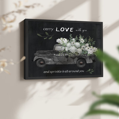 Carry Love -Framed Print - Restickable