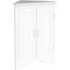 Armoire de coin de salle de bain, armoire de rangement pour plancher avec deux portes et tablettes réglables, autoportante pour salle de bain, chambre à coucher, cuisine