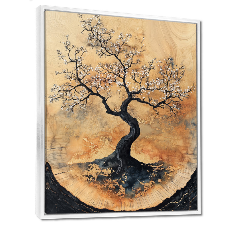 Hernandes - Floral Wall Decor, Reproduction encadrée sans passe-partout, H 20 po x l 12 po, Blanc