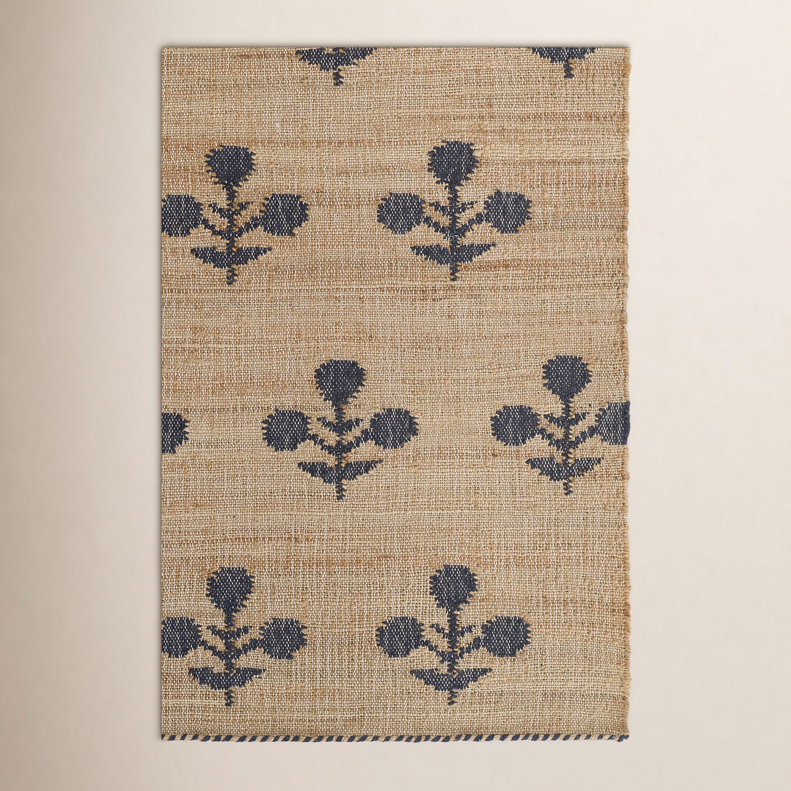 Erin Gates by Momeni Orchard Bloom Blue Hand Woven Wool and Jute Area Rug