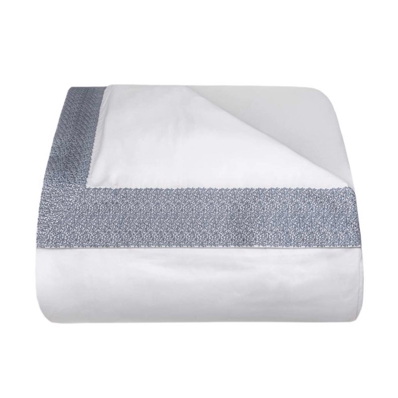 Malone_Duvet Cover, Twin Duvet Cover, White/Blue