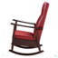 Chaise berçante rouge et espresso