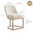 Borgos Linen Upholstered Barrelback Metal Base Dining Chair-2109288374-2100312528
