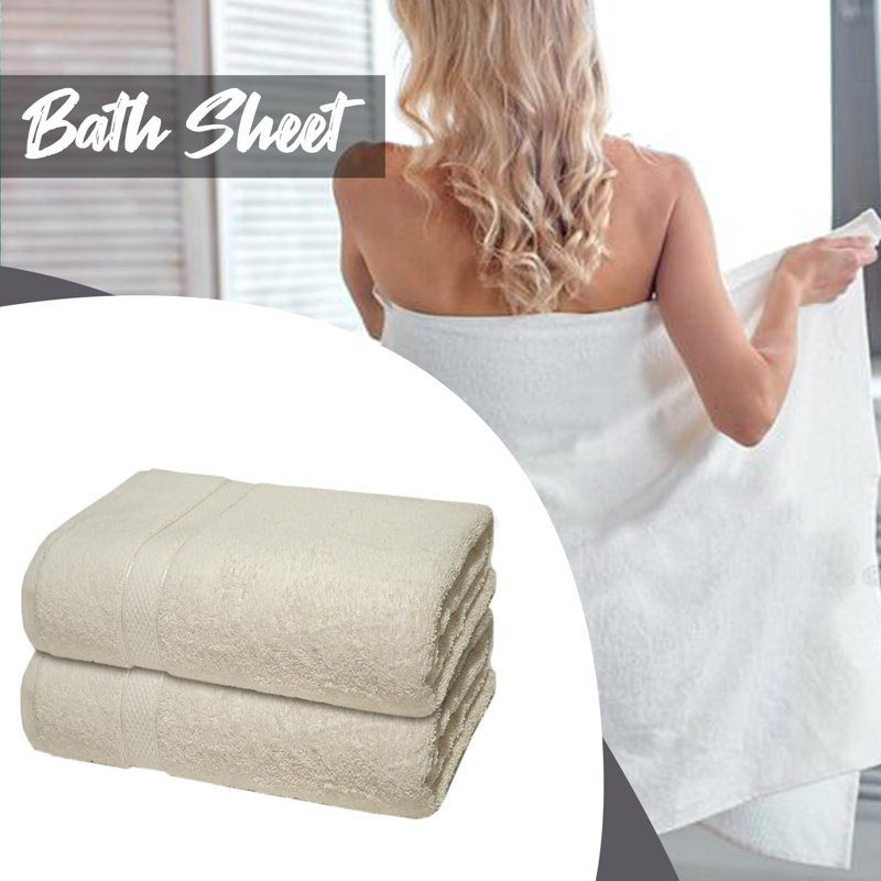 Nayim Turkish Cotton Bath Sheet, Ivory