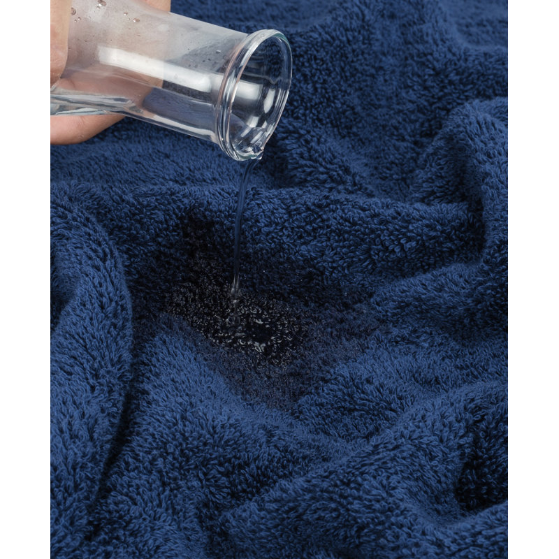 Ensemble de serviettes de bain luxueuses 100% coton turque 6 pièces, très doux et absorbant, Marine
