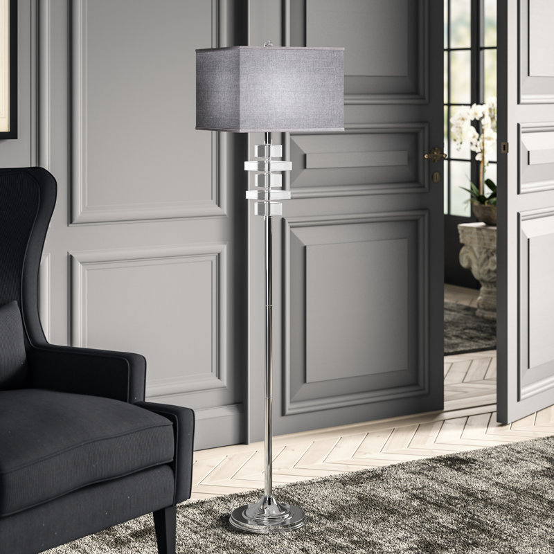 Raney 60'' Chrome Traditional Floor Lamp