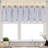 Boho Rustic Button Valances for Windows Farmhouse Style