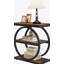 Ensemble de 2 tables de bout, table d'appoint industrielle étroite avec 3 tablettes de rangement, table de chevet en bois pour le salon et la chambre à coucher