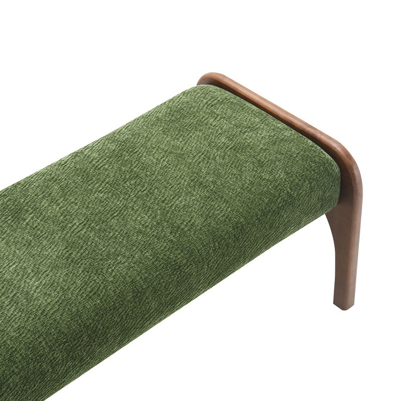 Banc long rembourré 50,25 po, Green