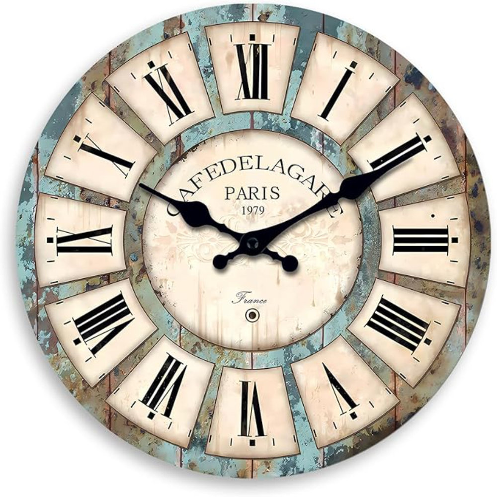 17 Stories Big Wall Clock Silent Large Farmhouse Wall Clocks Battery ...