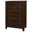 Commode 4 tiroirs en noyer