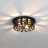 11"d 2-light Black Motion Sensor Flush Mount Ceiling Light With Open-air Design, 360° Detection, Adjustable Timer