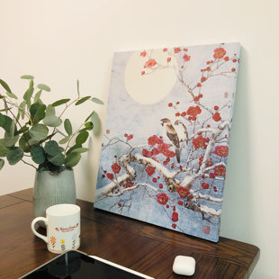 Snowy Blooming Night by Fiona Sheng - Single Picture Frame Painting on Canvas