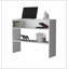 Console blanche avec rangement ouvert-1362854100