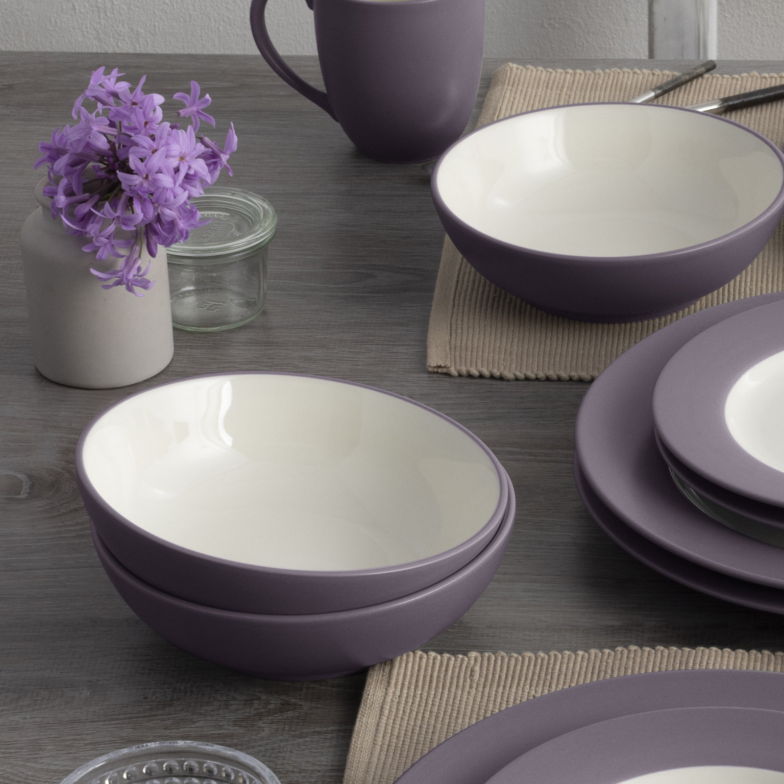 Noritake Colorwave Soup/Cereal Bowls, 7", 22 Oz., Plum