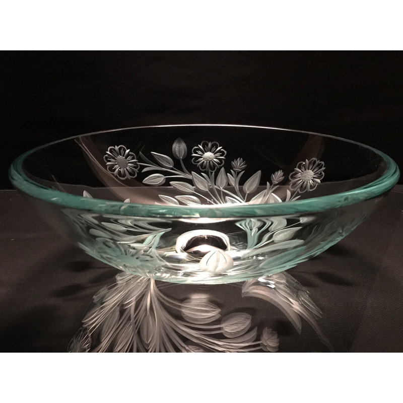 Lavabo de salle de bain vasque circulaire en verre Lotus